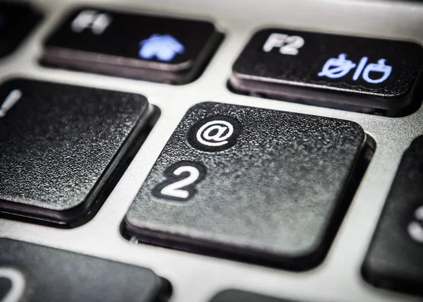 Icon Computer Keyboard Close Selective Focus — Stock Photo, Image