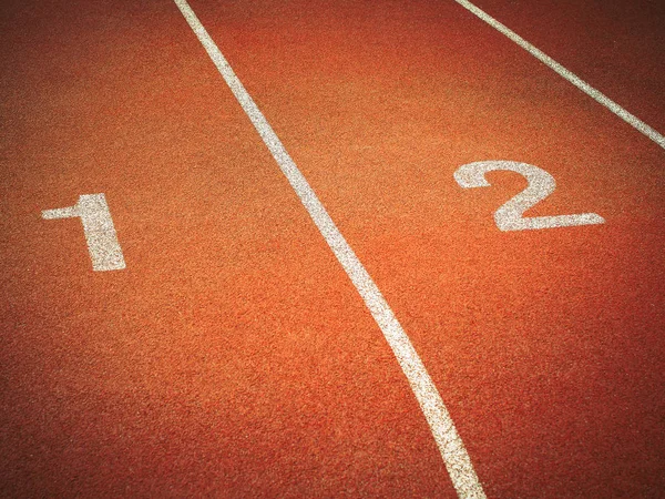 Running Track Numbers Athlete Track Concept Sports Business Competition — Stock Photo, Image