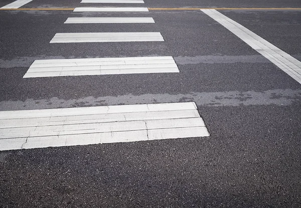 Straat Voetgangers Kruispunt Stad Straat Verkeersborden Symbolen — Stockfoto