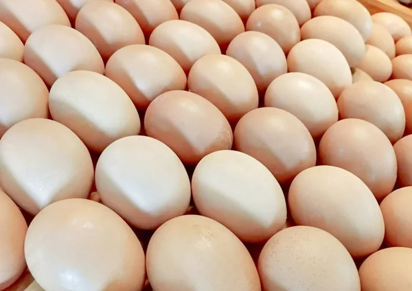 Свежая Курица Утиные Яйца Продаются Фермерском Рынке Образ Сельского Хозяйства — стоковое фото