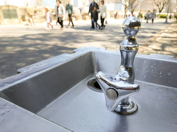 Fontaine Boire Lavabo Pour Robinet Dans Parc Public Nagoya Japon — Photo