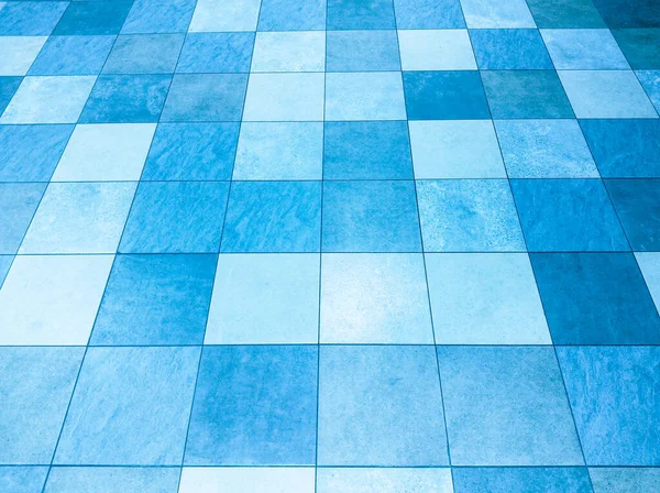 Modern Blue Rubber Flooring Interior Decoration Horizontal Layout Perspective Background — Stock Photo, Image