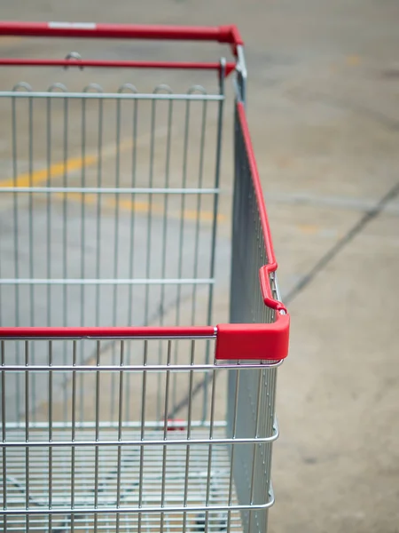 Close up of Shopping cart in parking areas, shopping malls.