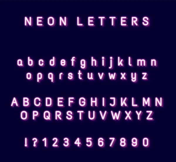 Lettere Fluorescenti Rosa Neon Set — Foto Stock