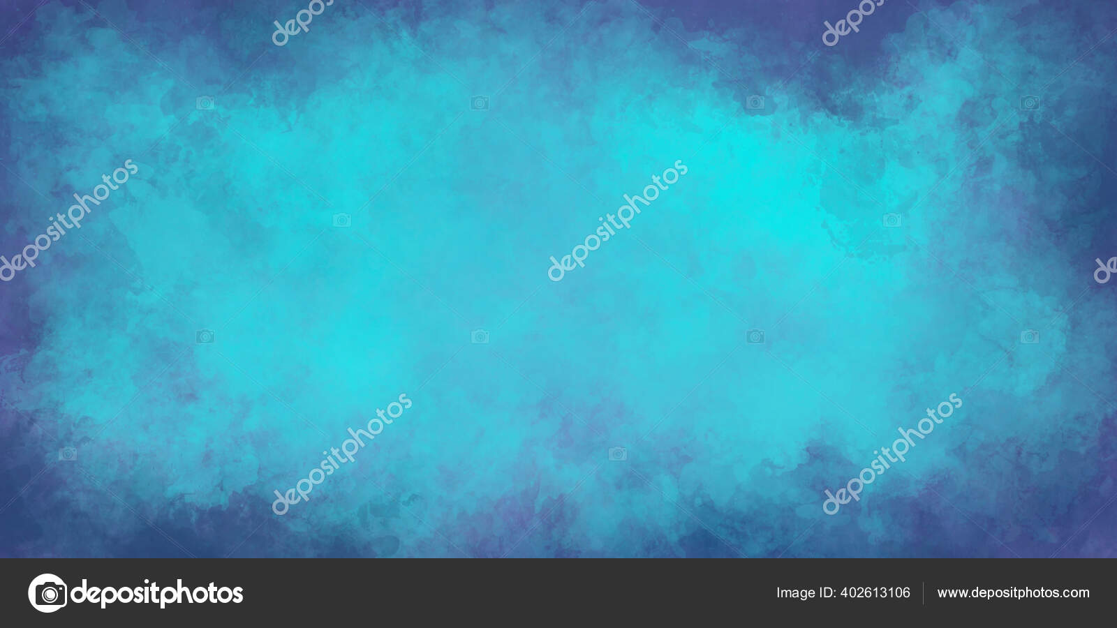 蓝色深饱和水色背景边缘为阴影中心为蓝色笔划和颜色混合 图库照片 C Luboffke