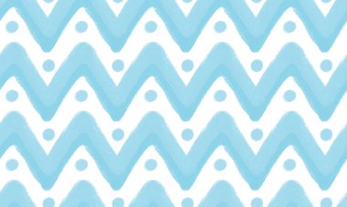 Mavi, pürüzsüz, neşeli, neşeli, havalı arka plan fırça darbeleriyle boyanmış, basit ve şirin. Beyaz arkaplanda mavi zikzak ve noktalar.