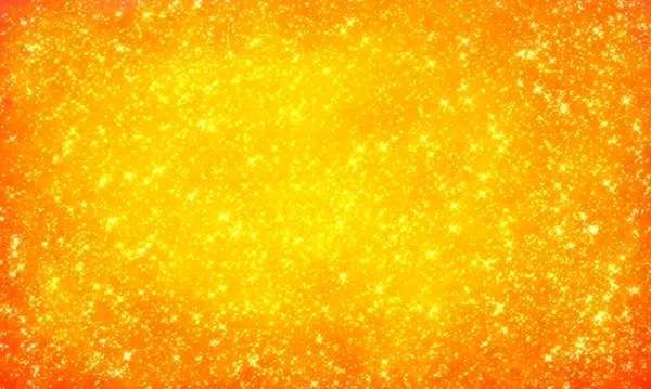 Ljus Orange Festlig Glittrande Skimrande Skimrande Bakgrund Med Stjärnor Och — Stockfoto