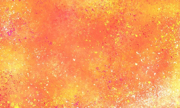 Orange Bright Abstract Grunge Background Stained Splattered Paint Spots Dots — стоковое фото