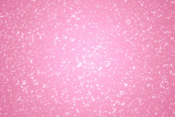 ピンク色のお祝いの明るい背景に多くの小さな星が混沌と分散して輝く お祝い バナー カード 招待状のデザインのための豪華な普遍的な背景 — ストック写真