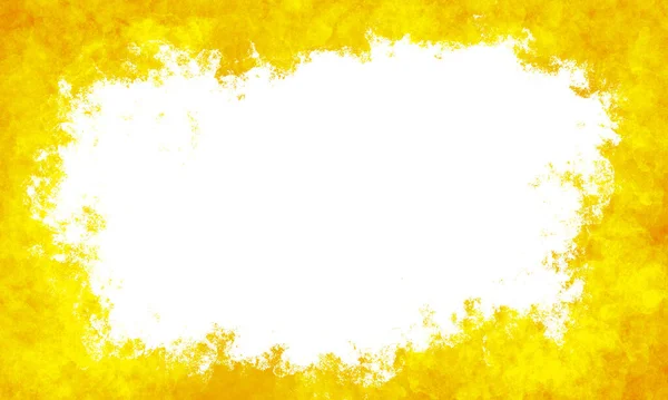 Grunge Geel Helder Frame Voor Decor Universele Eenvoudige Primitieve Achtergrond — Stockfoto