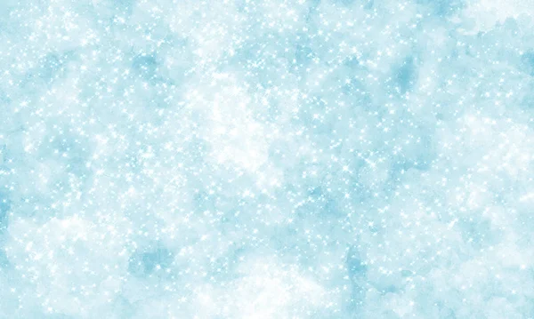 Святковий Магічний Сяючий Синій Світлий Фон Безліччю Маленьких Блискіток Плямистому — стокове фото