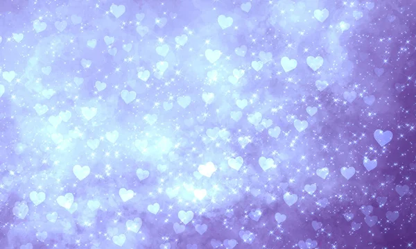 Festlich Magisch Leuchtenden Blau Lila Magie Funkelnden Hintergrund Mit Vielen — Stockfoto