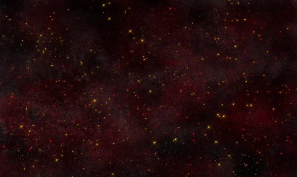 Темный Грандиозный Космос Темный Фон Рамкой Пурпурными Оттенками Красные Желтые — стоковое фото