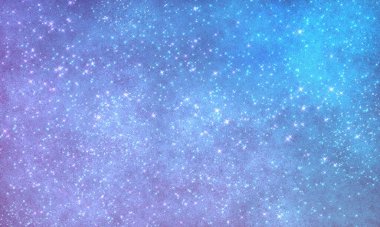 Mavi soyut, büyülü, parlak, parlak, parlak arka planda bir sürü yıldız ve kıvılcım var. Yılbaşı, doğum günü, sevgililer günü, anneler günü, babalar günü için evrensel bir geçmiş.