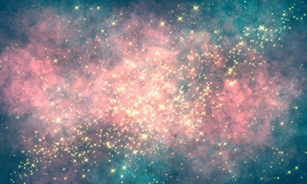 Fondo Brillante Multicolor Saturado Oscuro Profundo Cósmico Muchas Estrellas Chispas — Foto de Stock