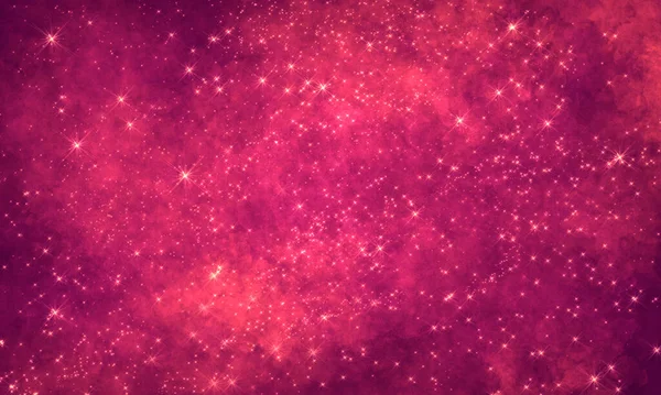 Rojo Rosa Brillante Saturado Espacio Fondo Con Muchas Estrellas Textura — Foto de Stock