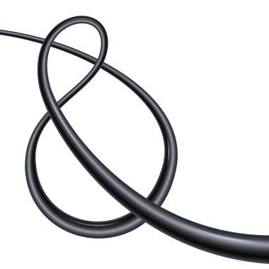 Siyah kablo elektrik kablosu