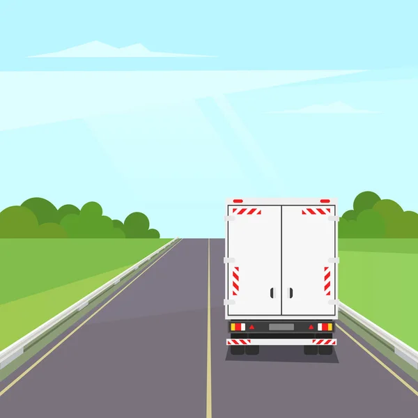 Вантажні перевезення по дорозі — стоковий вектор