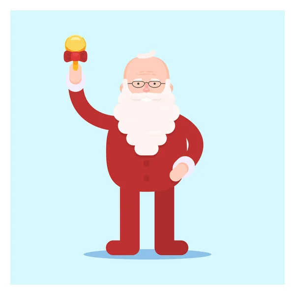 Santa pizsamában egy harang — Stock Vector