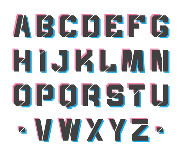 Letras del alfabeto con doble exposición — Vector de stock