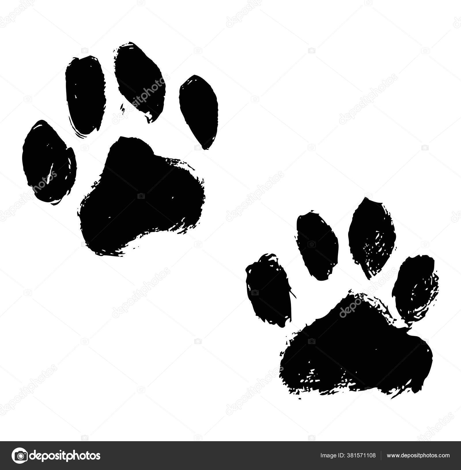 Dem Accepteret smykker Ink Dog Paw Illustration Cat Paw Print Vector Illustration Stock Vector  Image by ©AlsouSh #381571108