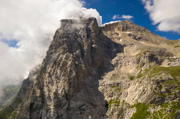 Vista Aérea Del Camino Que Conduce Refugio Los Franchetti Zona —  Fotos de Stock