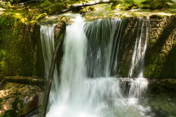 Vista Aerea Frontale Della Cascata Prodotta Dal Fiume Orfento Nella — Foto Stock