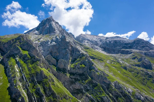 Lateral Aerial View Small Horn Mountain Area Gran Sasso Italy — Stock Photo, Image