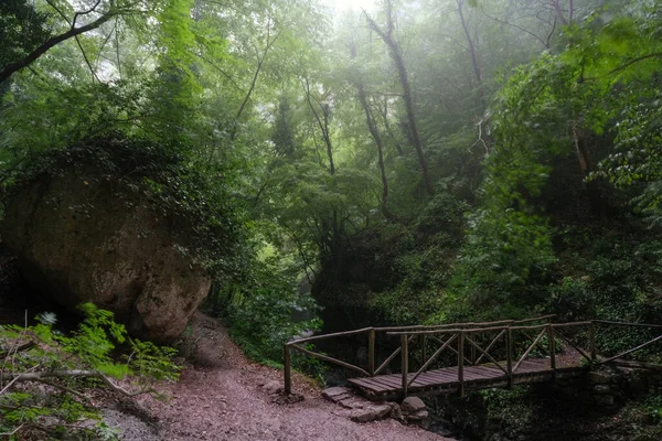 Pont Sur Rivière Orfento Intérieur Complexe Montagne Majella Italie Abruzzo — Photo