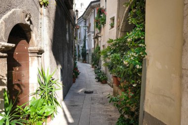 İtalya 'nın Abruzzo şehrinin ortaçağ şehri Pacentro' da.