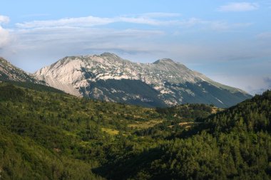 Abruzzo İtalya 'daki Majella dağ kompleksi