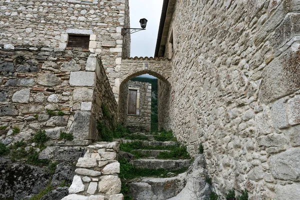Historické Centrum Obce Rocca Caramanico Horské Oblasti Majella Abruzzo Itálie — Stock fotografie