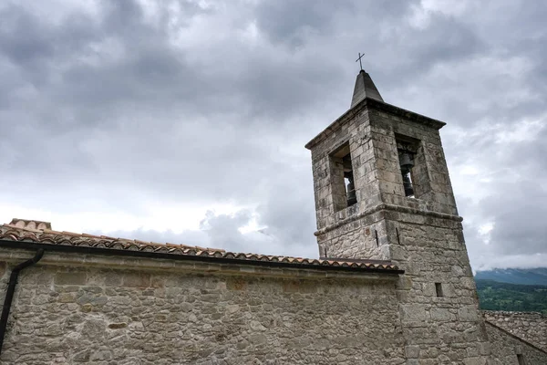 Klocktorn Den Historiska Stadskärnan Staden Rocca Caramanico Bergsområdet Majella Abruzzo — Stockfoto