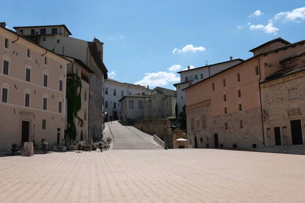 Plaza Centro Histórico Spoleto Umbria Italia —  Fotos de Stock