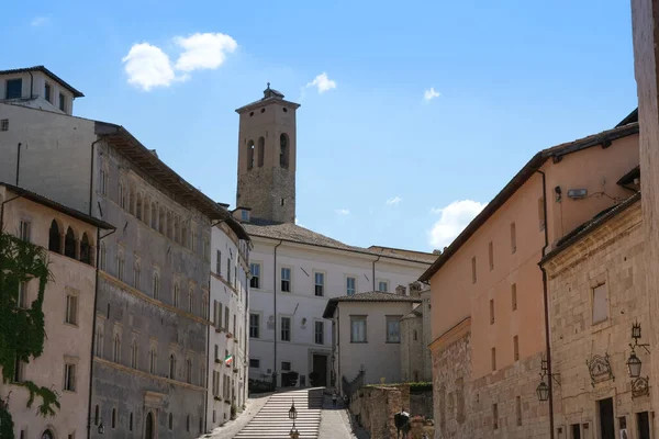 Centro Histórico Ciudad Medieval Spoleto Umbria Italia —  Fotos de Stock