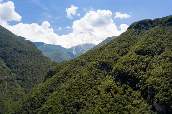 Luftaufnahme Des Tiefen Tals Des Flusses Orfento Der Majella Gebirgsregion — Stockfoto