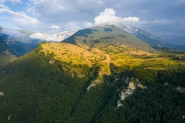 Luftaufnahme Schlucht Des Flusses Orfento Der Majella Bergwelt Abruzzen Italien — Stockfoto