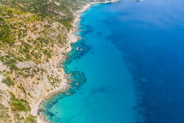 Toskana Maremması 'ndaki Monte Argentario' nun deniz manzarası.