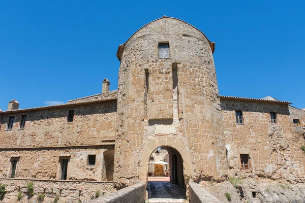 Fasad Det Medeltida Slottet Sorano Toscana Maremma — Stockfoto