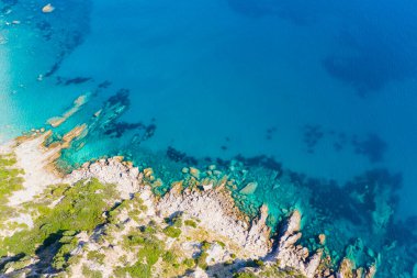 Toskana Maremması 'ndaki Monte Argentario' nun deniz manzarası.