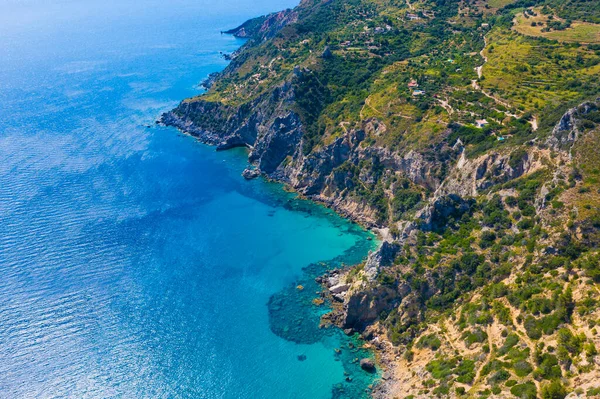 Вид Повітря Морське Узбережжя Монте Арджентаріо Тусканській Мареммі — стокове фото
