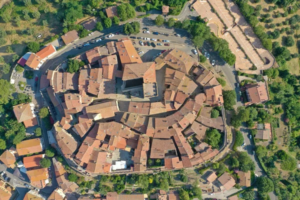 Vista Aérea Cidade Medieval Capalbio Maremma Toscano — Fotografia de Stock