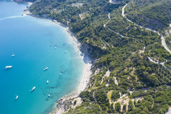 Toskana kıyısındaki Monte Argentario 'nun deniz manzarası