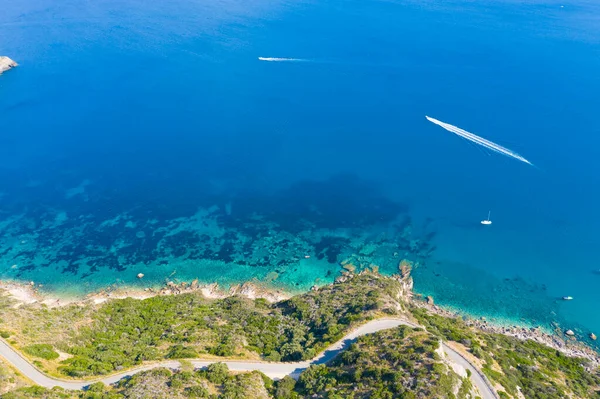 Toskana kıyısındaki Monte Argentario 'nun deniz manzarası