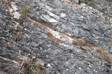Birkaç kaya seviyesinin örtüşmesinin jeolojisi