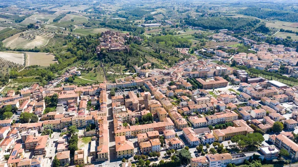 Vista Aérea Cidade Medieval Certaldo Toscana Itália — Fotografia de Stock