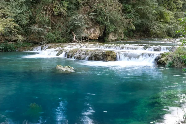 Cascadas Parque Fluvial Colle Val Elsa Tuse Net Italy —  Fotos de Stock