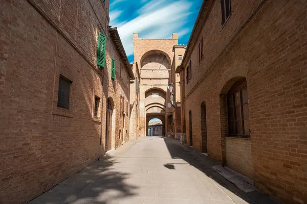 Historisch Centrum Van Middeleeuwse Stad Lucignano Arbia Toscane Italië — Stockfoto