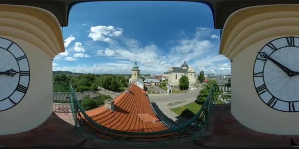 Europese stadhuis 4k panoramisch 360 vr — Stockvideo