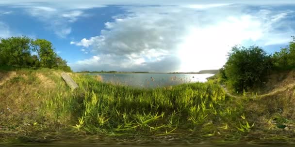 360 vr Gölü panoramik 4k — Stok video